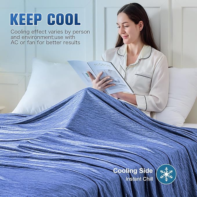 KMUSET Cooling Blanket King Size, Double Sided Summer Cooling Blankets - Image 5