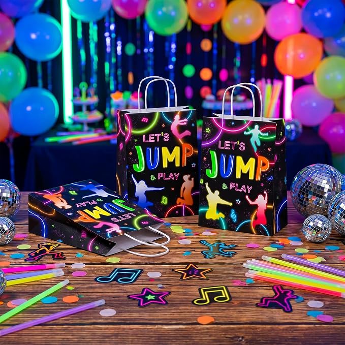 Glezo 24 Pack Jump Party Favor Bags, Let’s Jump and Play Gift Bags - Image 7