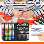 JUNING Sewing Kit with Black Case Portable Sewing Supplies - Image 5