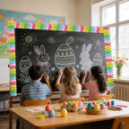 69Ft Easter Bulletin Board Borders Bunny Die-Cut Border Trim - Image 6
