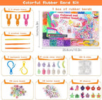 3000+ Rubber Band Bracelet Kit, Colorful Loom Bracelet Making Kit - Image 3
