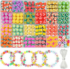 Gionlion Fruit Polymer Clay Beads Bracelet Making Kit, Colorful Clay Beads by Gionlion