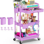Goovilla 3 Tier Rolling Utility Cart Organizer by Goovilla