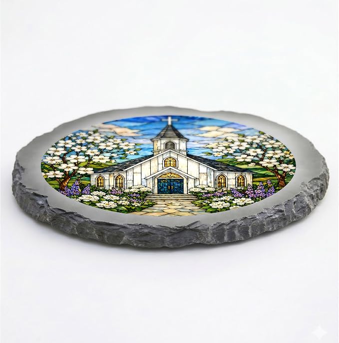 Magnolia Garden 10-Inch Country Church Stepping Stone - Image 3