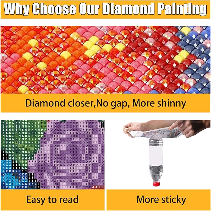 Ausanrl Square Diamond Painting-Flowers Square Drill Diamond Painting, Square - Image 5
