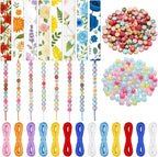Liliaafar 8 Pcs Back to School Flower DIY Beadable Bookmarks Craft Kit by Unknown
