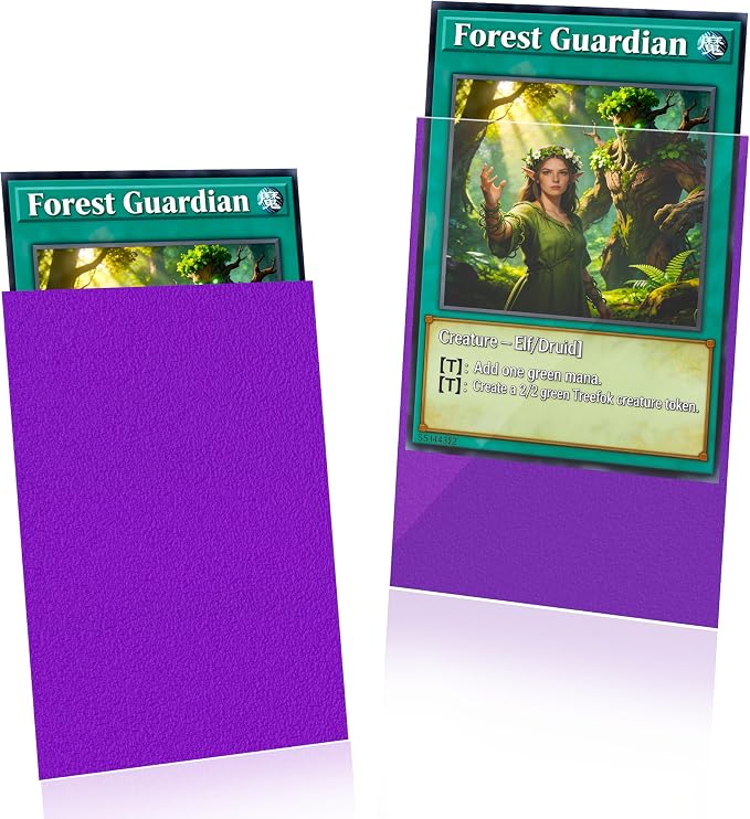 Purple MTG Card Sleeves 200 Pack Matte Trading Card Sleeves Sturdy Card by Unknown