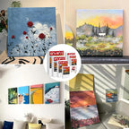 14 Packs Stretched Canvas for Painting, Primed Blank Canvas for Oil, Acrylic - Image 7