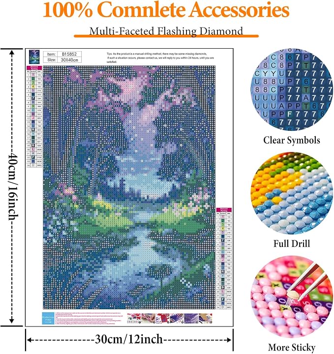 Offito Forest Diamond Art Kits for Adults, Fantasy Landscape Diamond Painting - Image 4