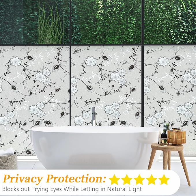 Bloss Frosted Privacy Window Film - Image 4