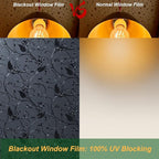 Niviy Blackout Curtains Window Privacy Film Wheat Flower Frosted Window Glass - Image 5