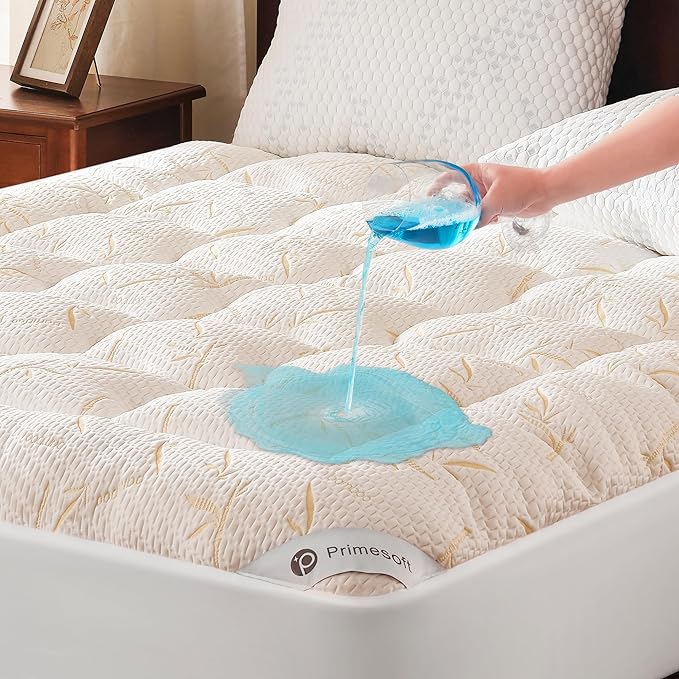 PRIMESOFT 100% Waterproof Twin XL Size Mattress Topper, Thick Pillow Top by Primesoft