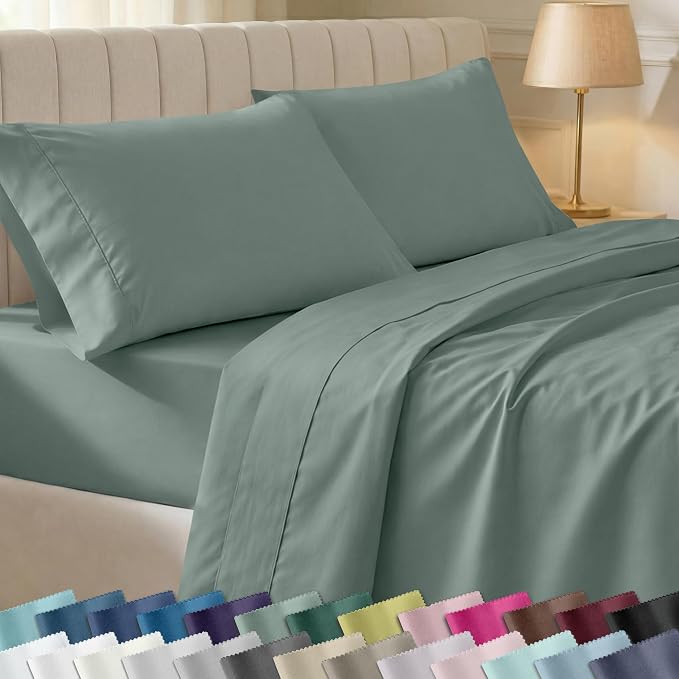 California Design Den Soft 100% Cotton Bed Sheets Twin Size Set, 400 Thread by CaliforniaDesignDen