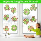 Qyeahkj 6 Pcs St Patrick's Day Arts Crafts DIY Shamrock Shape Gem Diamond - Image 5