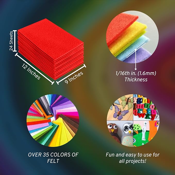 FabricLA Acrylic Felt Sheets for Crafts - Image 3
