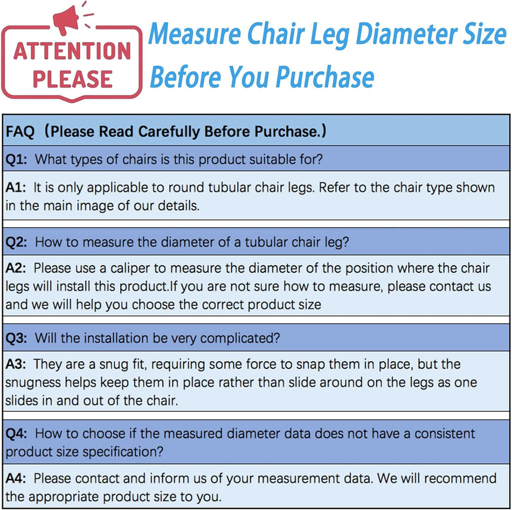 Rectangle U Shaped Chair Leg Tips Cap with Felt Pads,Furniture Feet Protector Slide Smoothly Glides,Protect Hardwood Floor No Scratches No Noise,Fit 14mm(9/16inch) Diameter Tubular Legs (Black 32PCS)