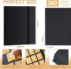 Card Binder 9 Pocket Storage 360 Card Binder, Trading Card Binder Senior and - Image 2