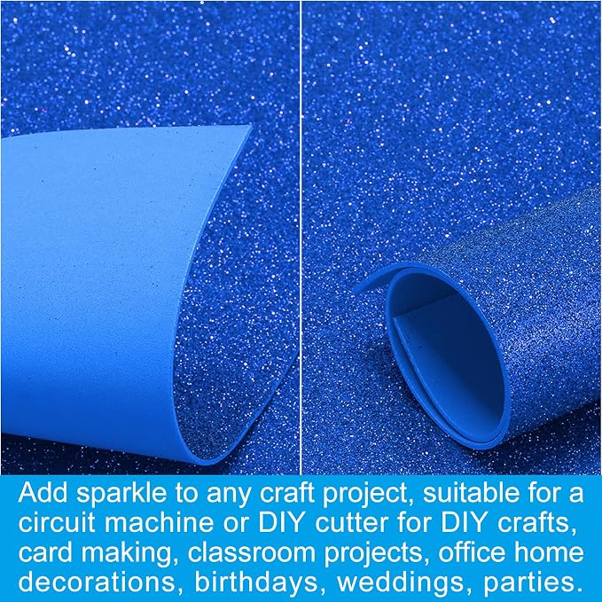 PATIKIL 20 Sheets 2mm Glitter Foam Sheet - Image 5