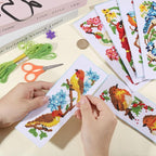 ORIGACH 6 Set Birds Cross Stitch Bookmark Kit - Image 3