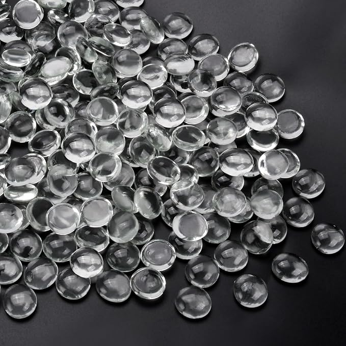 1LB Clear Flat Glass Marbles for Vases, Gemstone Beads Vase Filler Decorative - Image 7