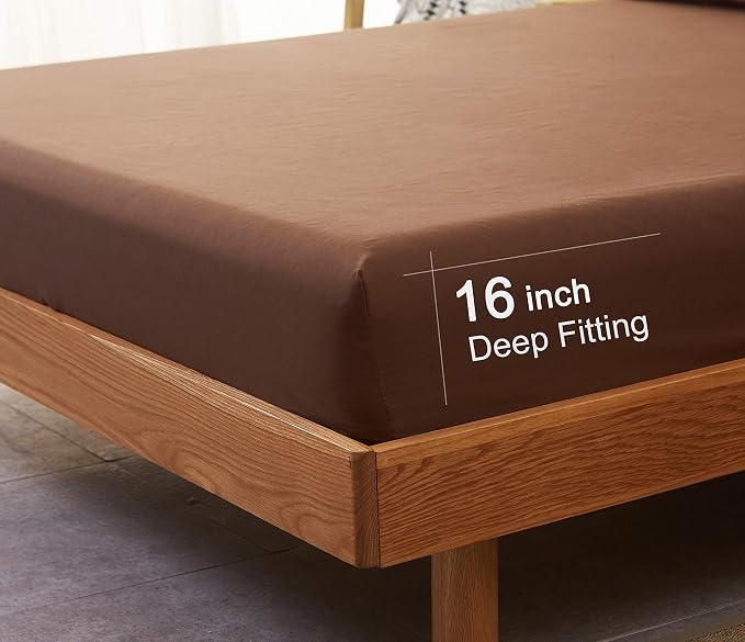 SONORO KATE Sheets Super Soft Microfiber 1800 Thread Count 16 Inch Deep Pocket - Image 6