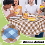 Smiry Plastic Table Cloth, Waterproof Vinyl Tablecloth - Image 2