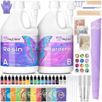 HeyClear 2 Gallon Epoxy Resin Kit Crystal Clear, Hard 2 Part Epoxy and Hardener by HeyClearResin
