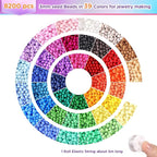 Funtopia 3mm Seed Beads Uniform, 39 Colors 8200pcs Small Beads - Image 4