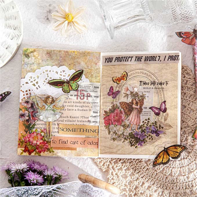 180Pcs Vintage Fairy Stickers Scrapbooking Floral Craft | High quality - Image 5