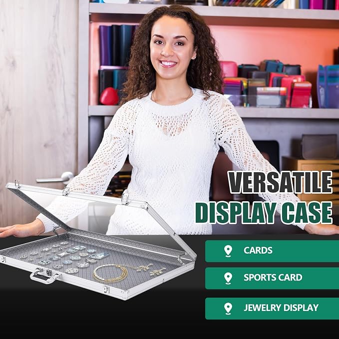 Trade Show Display Case Table Top Portable Aluminum Sports Card Display Case - Image 6