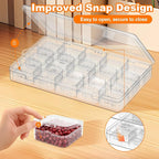 Bead Organizer Box, 2 Pack 30 Pcs Clear Plastic Storage Containers Features - Image 5