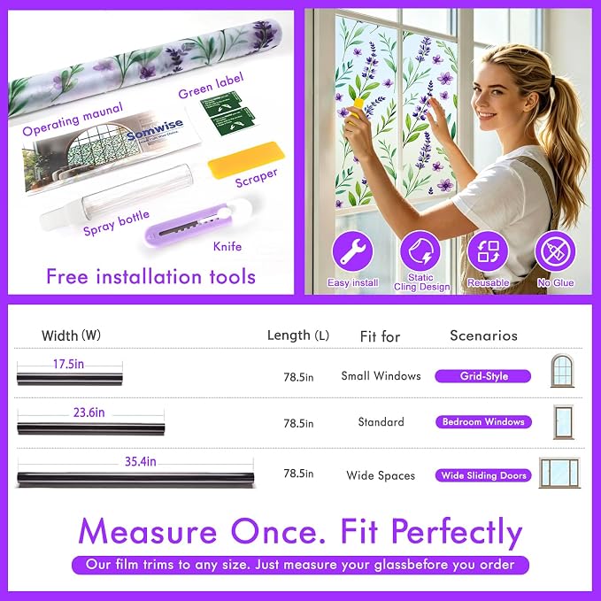 SOMWISE Frosted Glass Window Privacy Film - Image 8