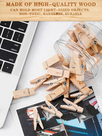 30pcs Cute Wooden Push Pin Clips - Image 6