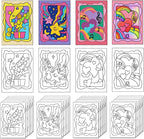Watersay 24 Pack Unfinished Adhesive Sand Art Painting Boards Peel Stick by Unknown