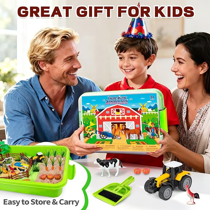 Bloolilies Farm Sensory Bin, Play Sand Art Kit Magic Sand Toys - Image 7