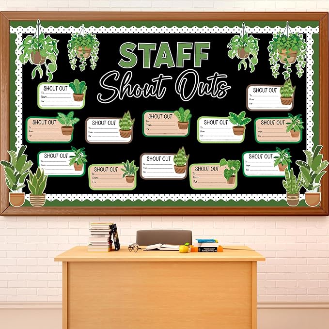 Plant Theme Staff Shout Outs Bulletin Board Decorations Plants Staff Shout Outs by Naozinebi