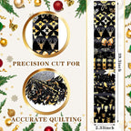 Hosuly 40 Pcs Black Gold Christmas Jelly Fabric - Image 2