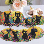 8 Pack Black Cat Diamond Art Coasters Kit for - Image 5