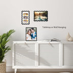 5x7'' Black Heavy Duty Photo Frame, Unique Wave Design High-End Zinc Alloy - Image 4