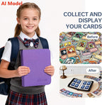 4 Pocket Card Binder for 400 Cards, Premium PU Zipper Card Collection Album - Image 7