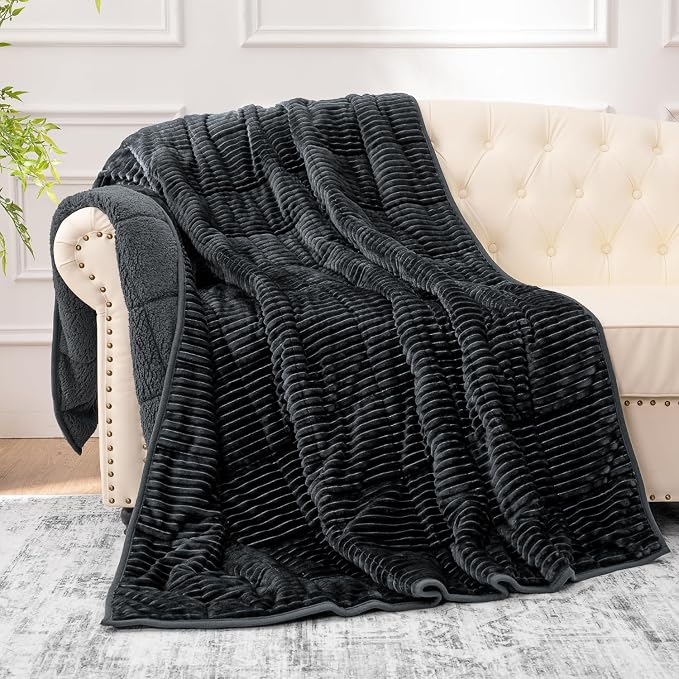 Sherpa Fleece Weighted Blanket by EazfyPro