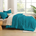 Andency Turquoise Comforter Set Queen Size, Boho Soft Warm Tufted Bedding - Image 7
