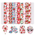 Tintnut Strawberry Permanent Vinyl 10 Sheets 12''x10'' Adhesive Vinyl | Flower by Tintnut