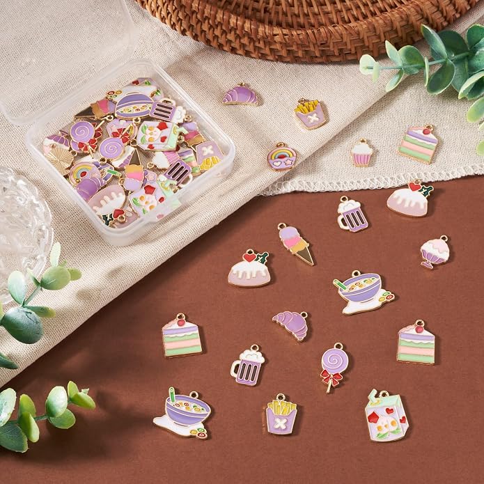 Enamel Food Charms Cute Assorted Food Pendants Sweet Dessert Charms - Image 6