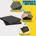 Treela 4 Pcs Customizable Polyethylene Foam Sheets 16x12x1.5" Black Thick - Image 3