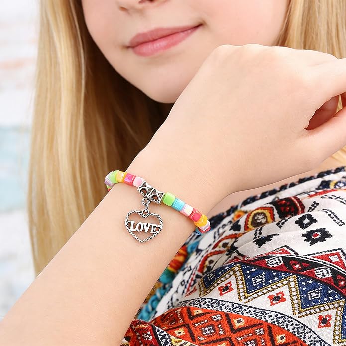 Friendship Bracelets for Girls, 10-Piece Cute Preppy Beaded Bracelet Set for - Image 2
