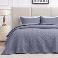 Love's cabin Quilts for Full Bed Bluish Grey Bedspreads Bedding Set by Lovescabin