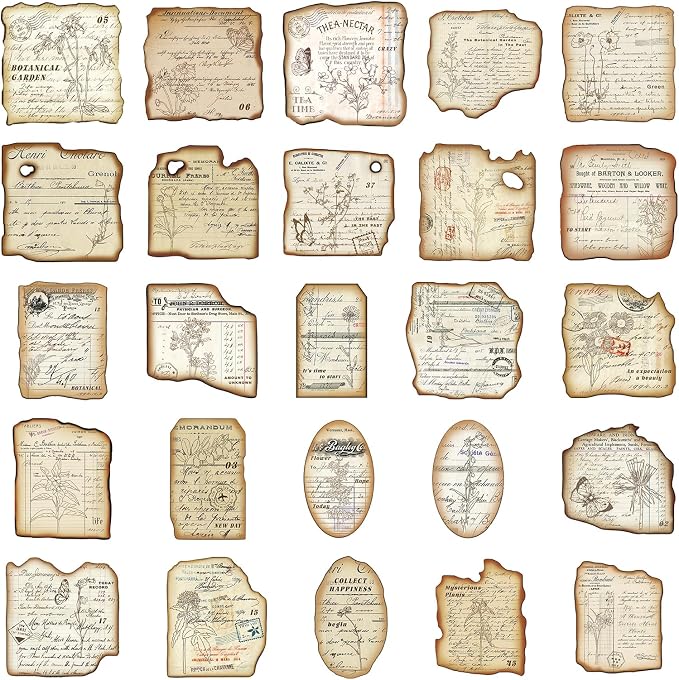 PRSTINCOL Vintage Journaling Stickers, Scrapbook Supplies - Image 4