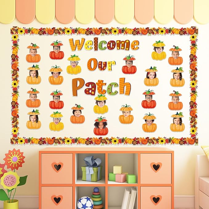 gisgfim 80Pcs Fall Pumpkin Cutouts Thanksgiving Fall Decorations Bulletin Board - Image 7