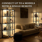 FENLO Corner Floor Lamp with Shelves, Dimmable LED Corner Shelf with Lights - Image 7